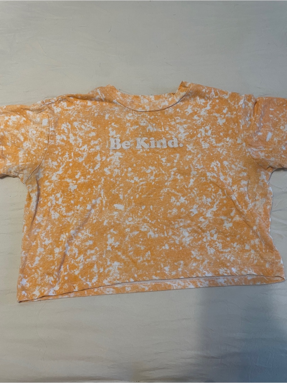 Freeze Orange and White Tie-Dye "Be Kind" Tee